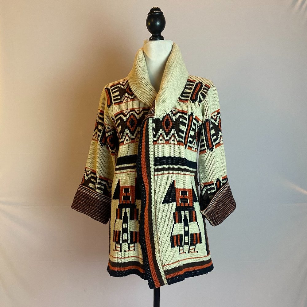 Vintage JC Penney patterned sweater jacket
